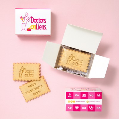 Custom Logo and Message 2-Cookie Mini Gift Box With Custom Packaging