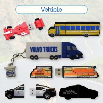 Custom Vehicle-Themed USB Drives 256MB-256GB