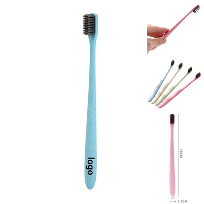 Custom Wheat Straw Biodegradable Toothbrush – Charcoal Bristles, Eco-Friendly Handle