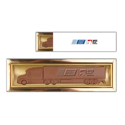 Truck US SB - Customized 1 Pc Truck Bar in Pure Belgian Chocolate in a customized soft box